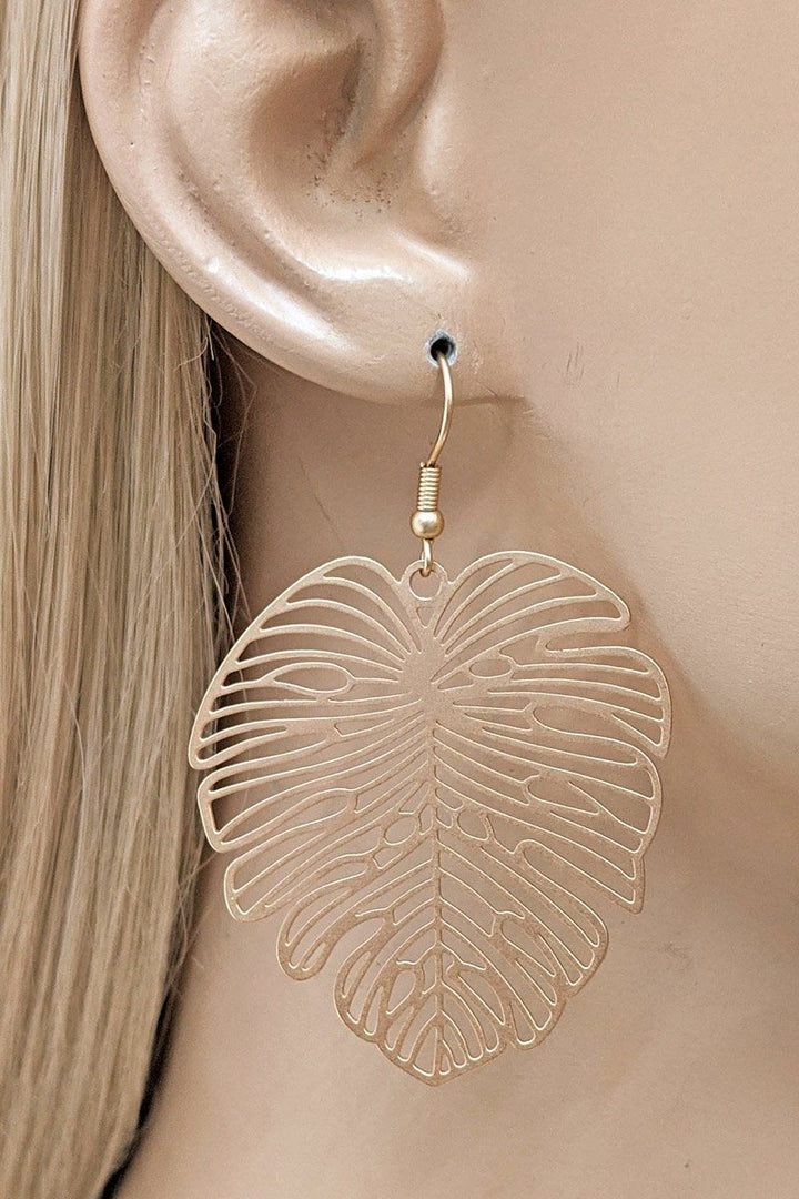 Filigree Leaf Drop Earrings