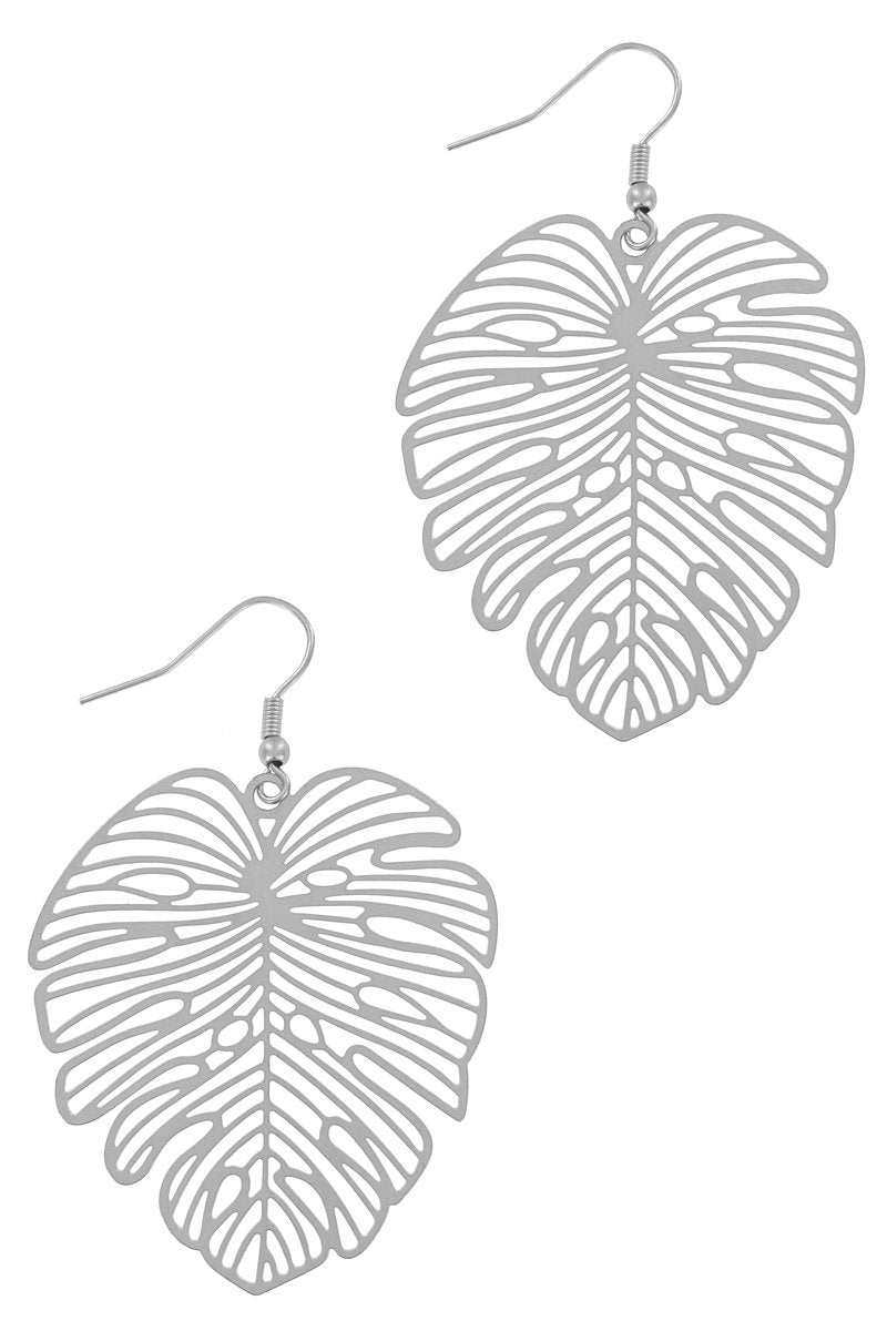 Filigree Leaf Drop Earrings