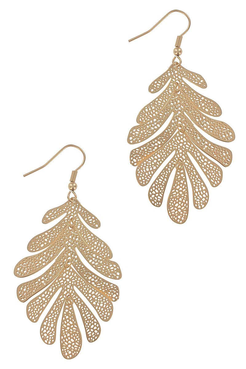 Filigree Leaf Earring