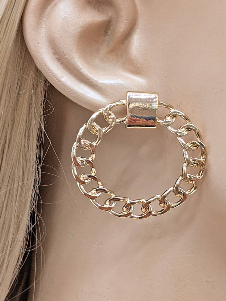 Silver Chain Link Zinc Casting Earring