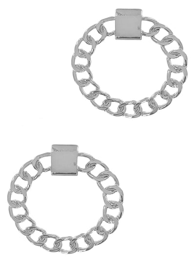 Silver Chain Link Zinc Casting Earring