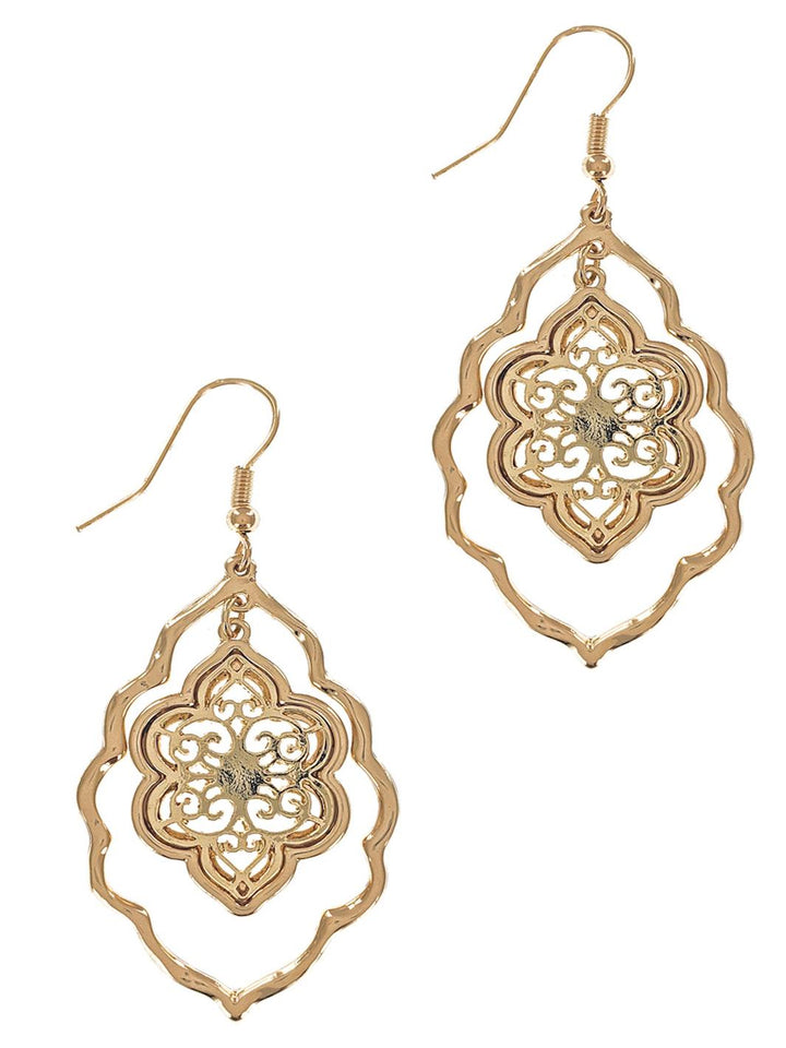 Silver & Gold Filigree Fashion Earrings