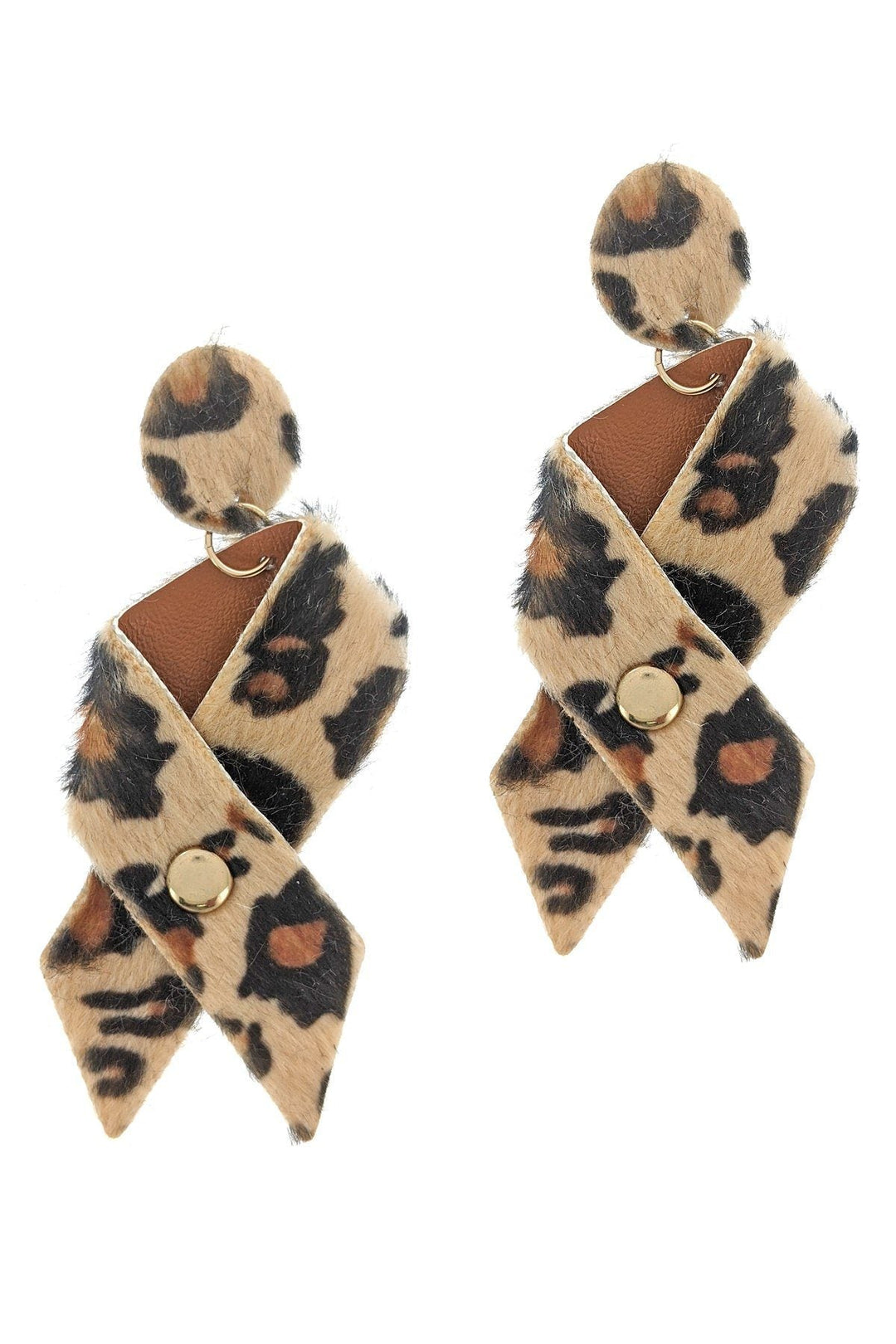 Vegan Leather Bow Earrings