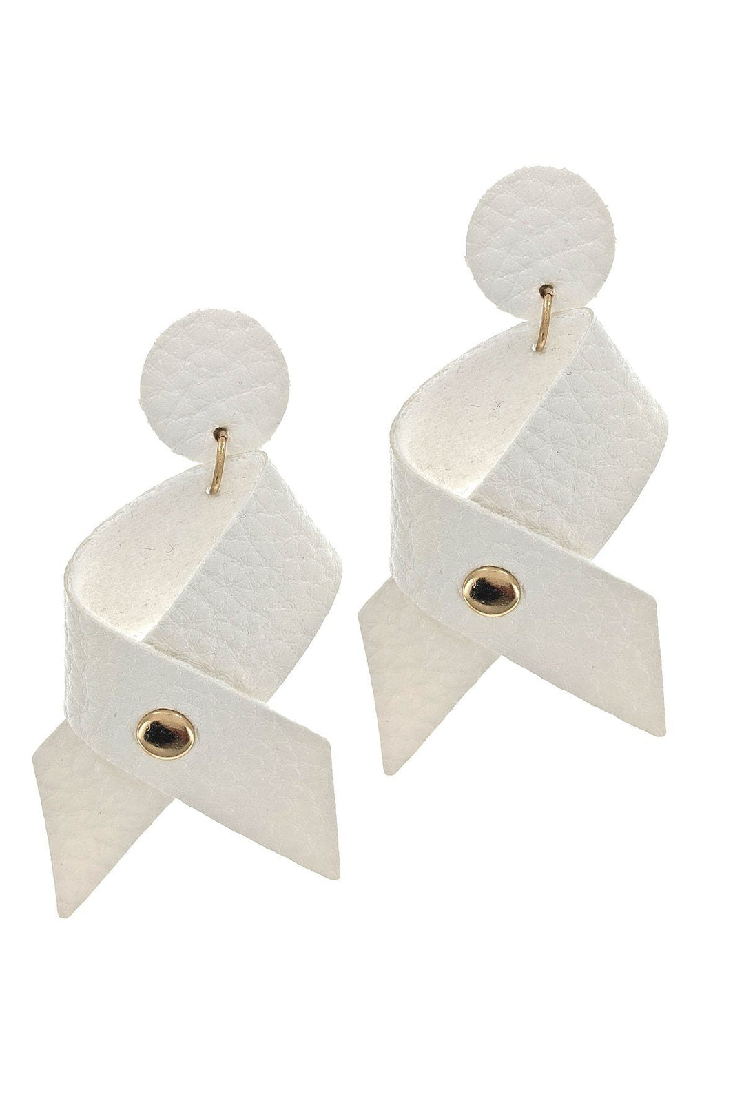 Vegan Leather Bow Earrings