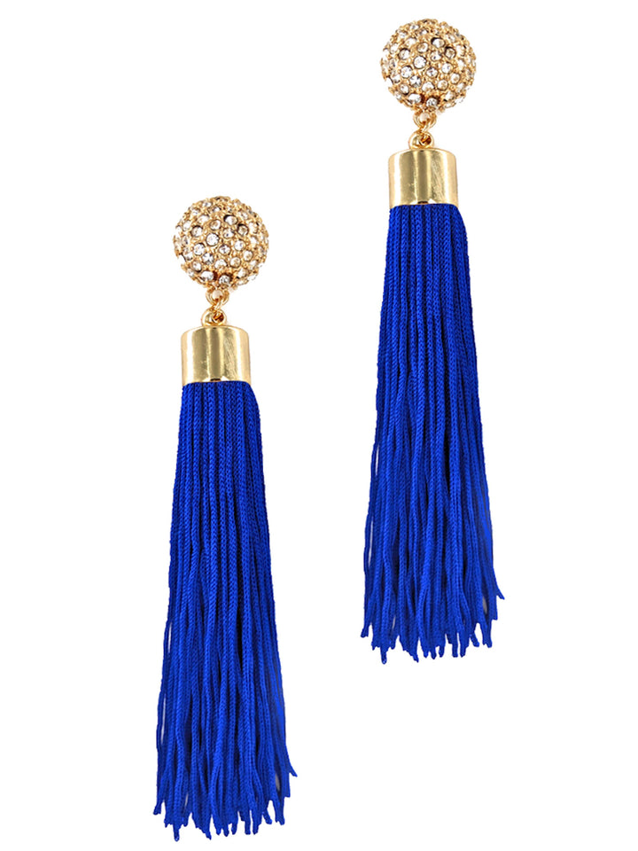 Long Tassel Rhinestone Earring