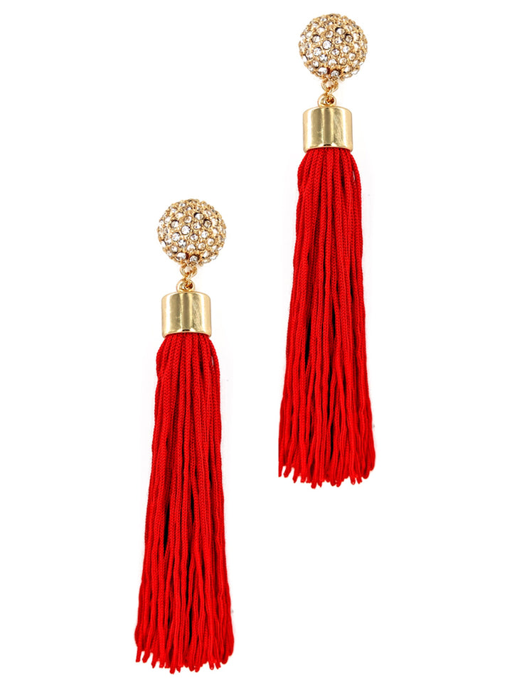 Long Tassel Rhinestone Earring