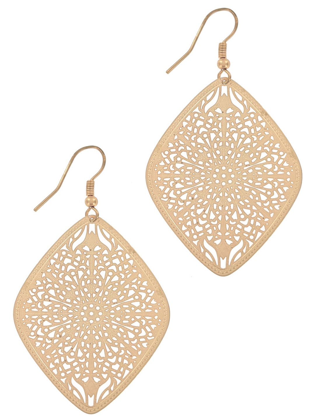 Leaf Cutout Drop Earrings