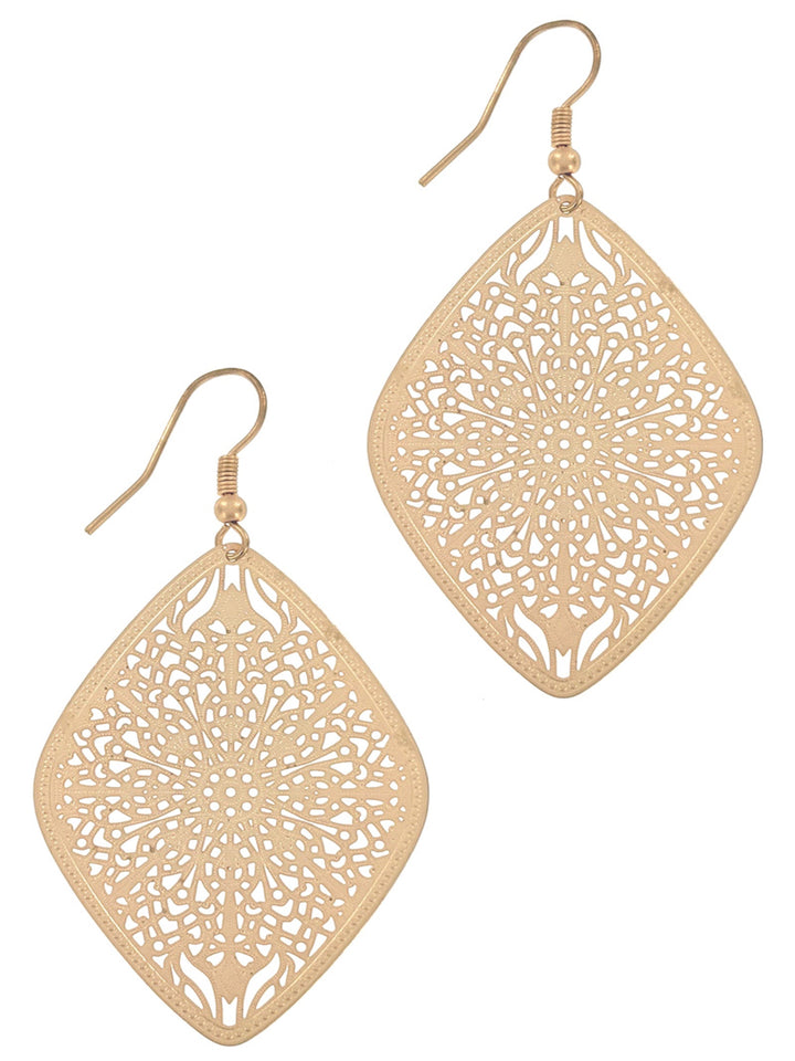 Leaf Cutout Drop Earrings