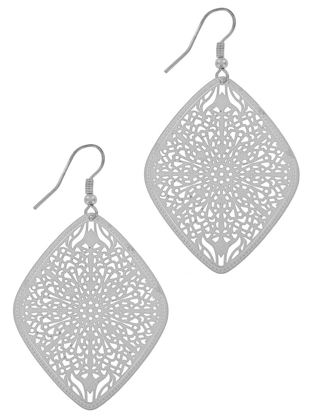 Leaf Cutout Drop Earrings