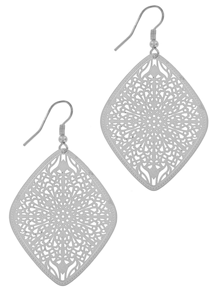 Leaf Cutout Drop Earrings