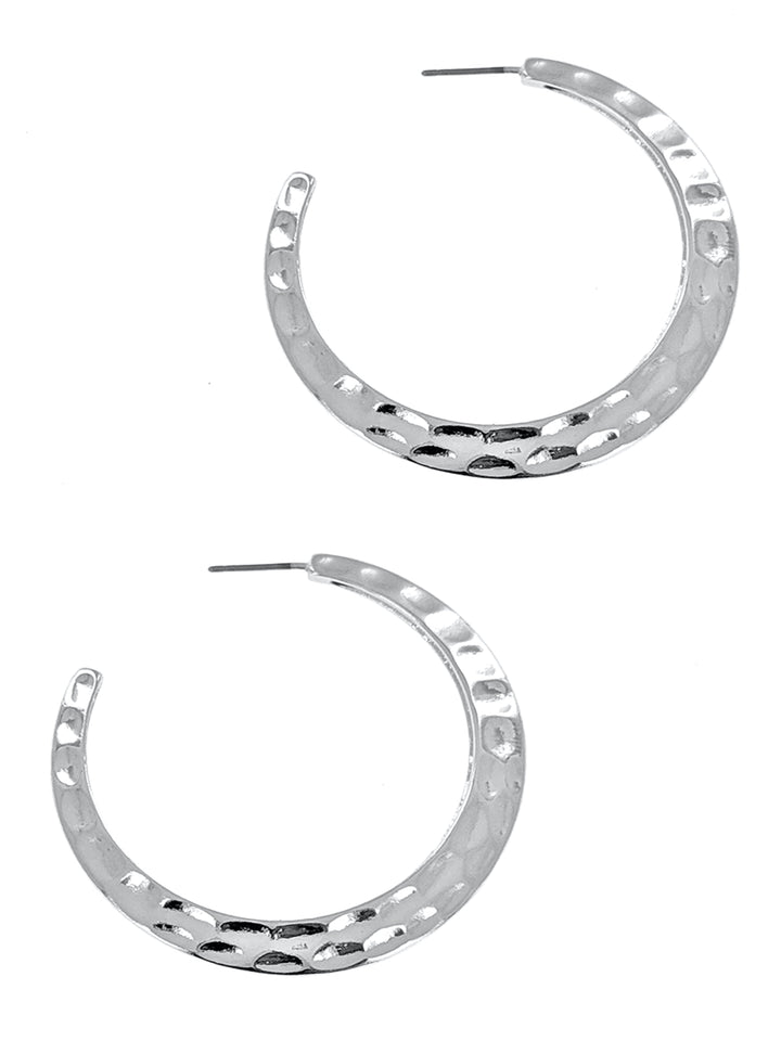 Hammered Hoop Fashion Earring