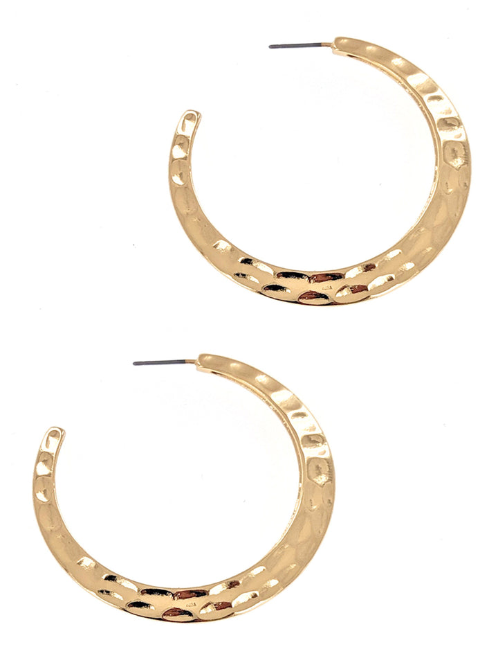Hammered Hoop Fashion Earring