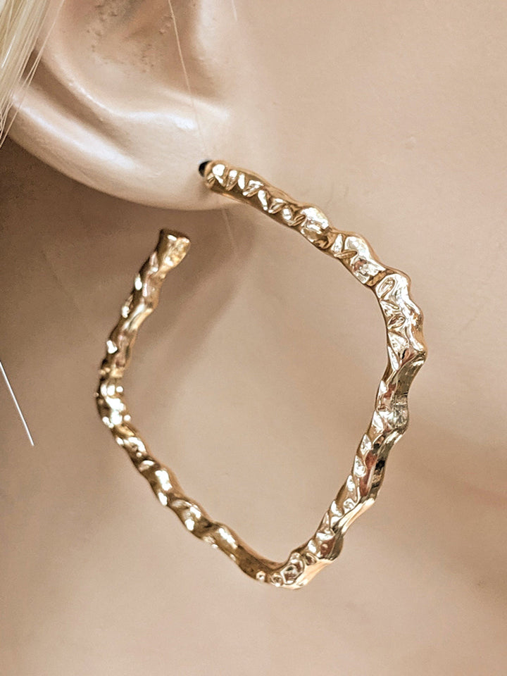 Squared Hammered Earrings