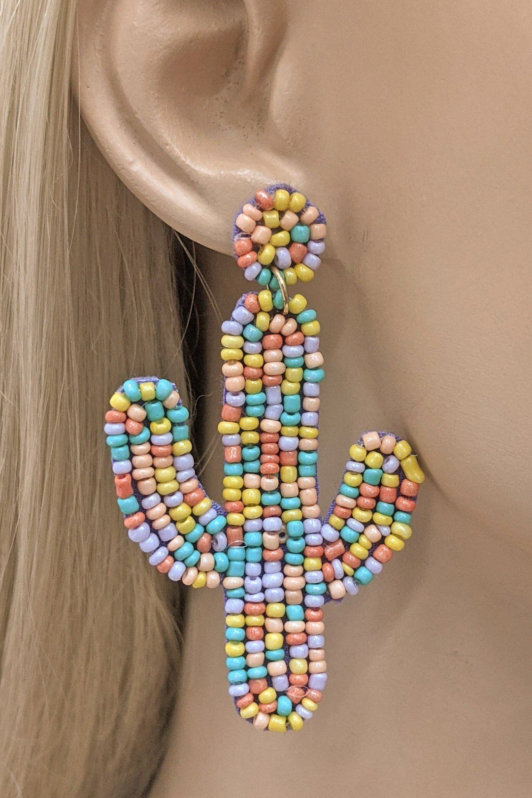 Cactus Beaded Earrings