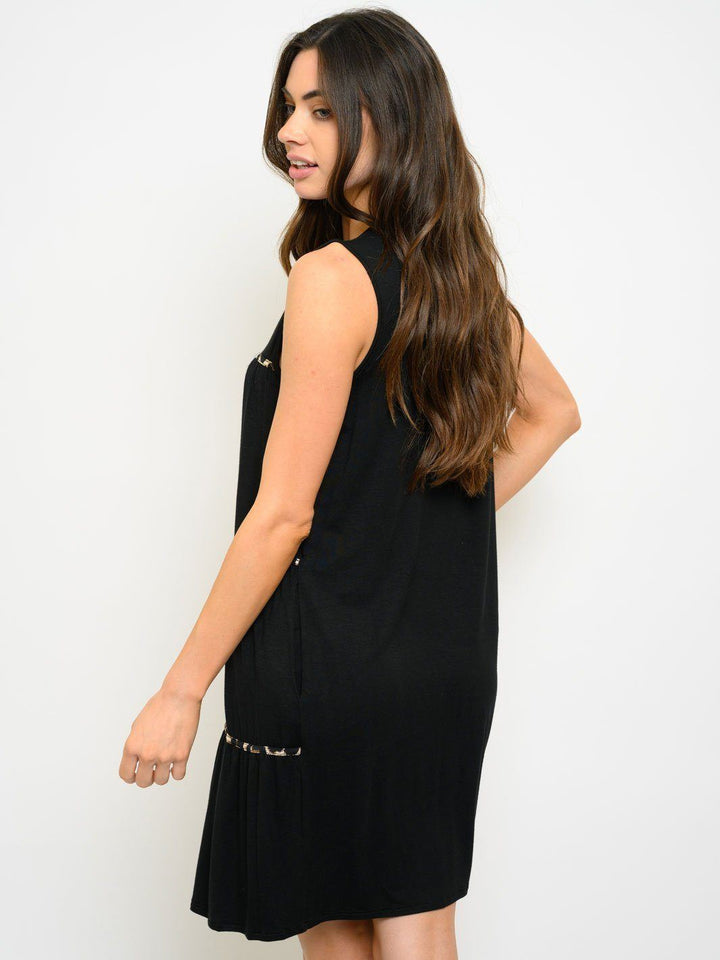 WOMEN'S SLEEVELESS TUNIC MINI DRESS