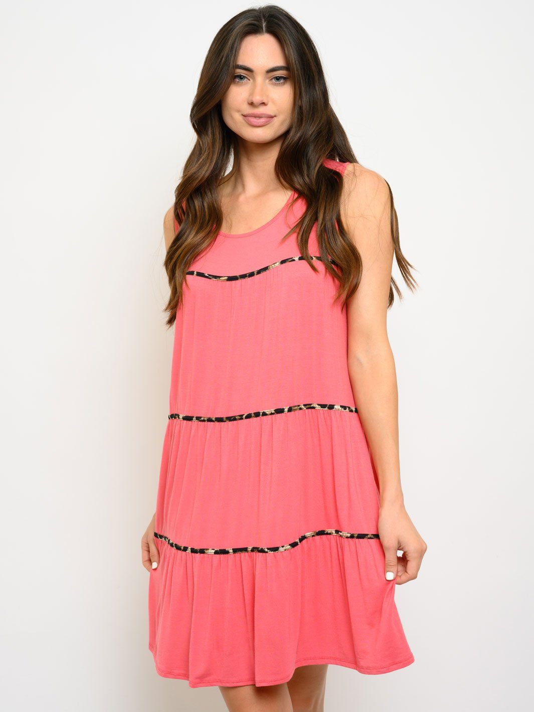 WOMEN'S SLEEVELESS TUNIC MINI DRESS