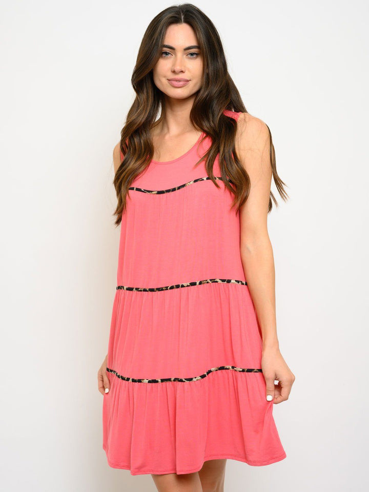 WOMEN'S SLEEVELESS TUNIC MINI DRESS