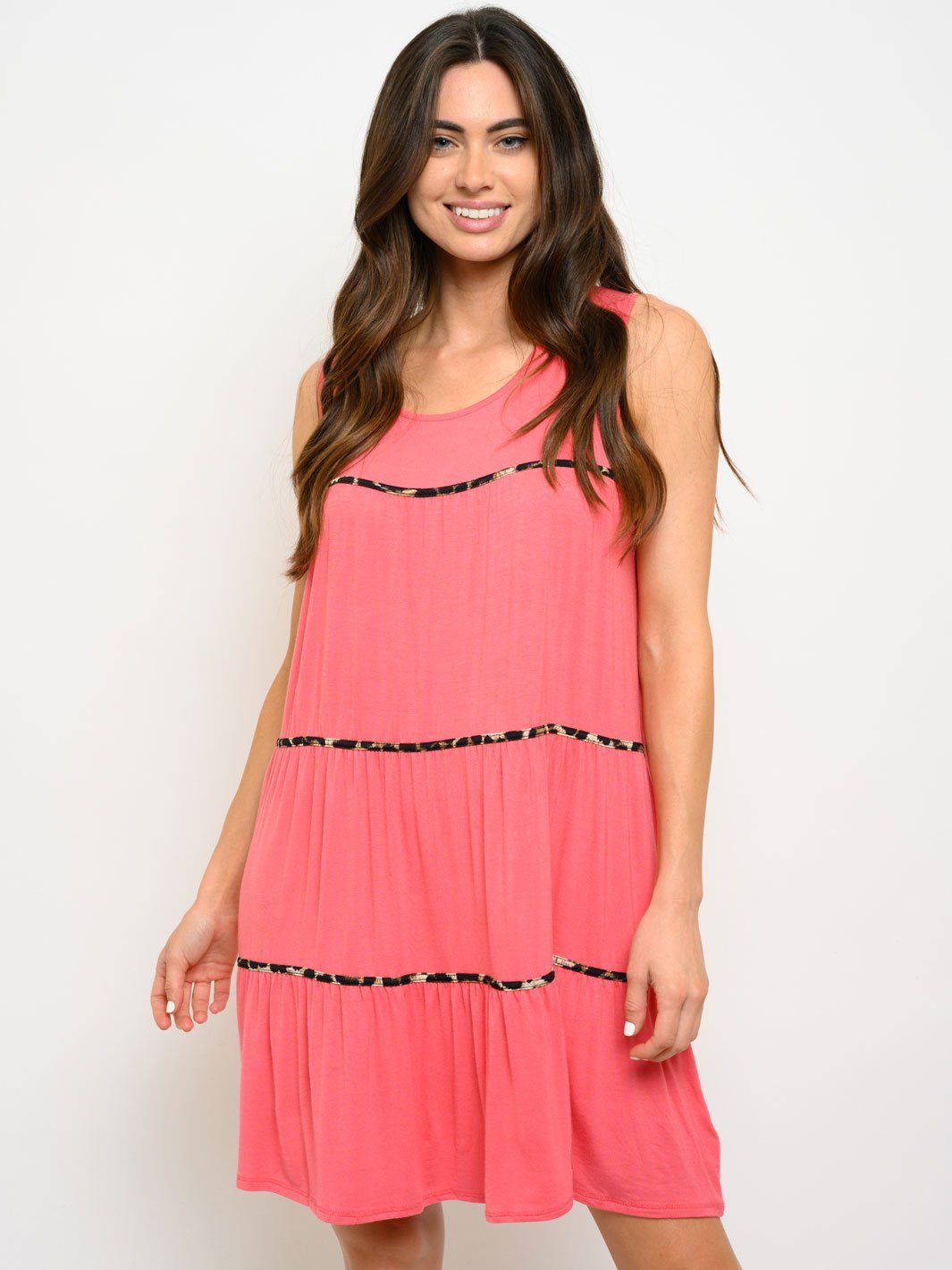 WOMEN'S SLEEVELESS TUNIC MINI DRESS