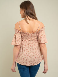 WOMEN'S OFF SHOULDER FLORAL TOP