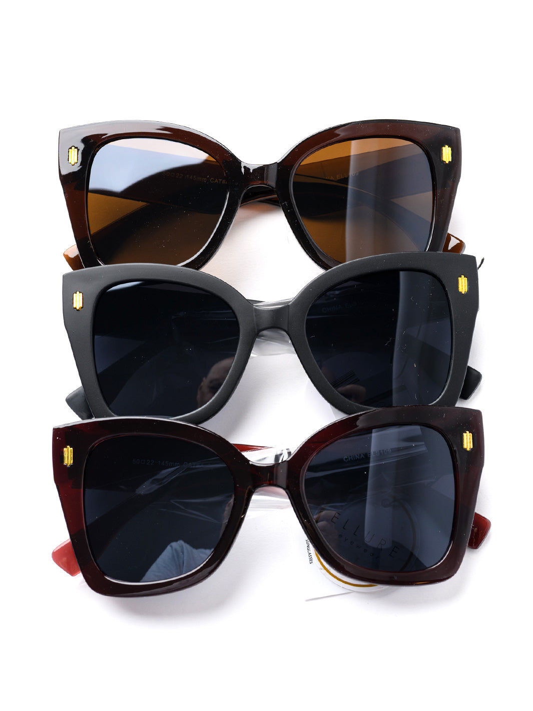 WOMEN'S ELLURE FASHION EYEWEAR ASSORTED COLORS SUNGLASSES