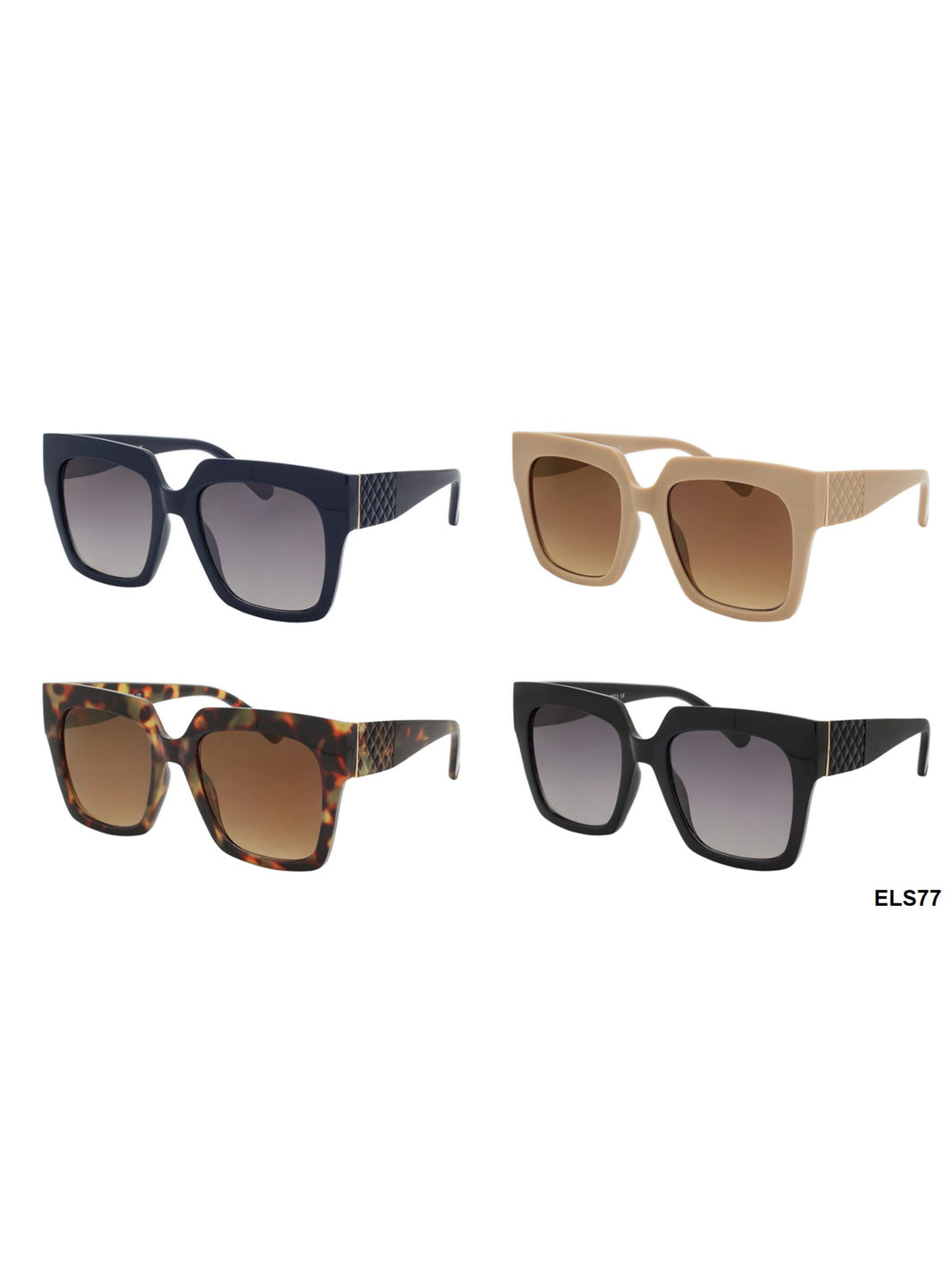WOMEN'S ELLURE SHADES FASHION ASSORTED COLORS SUNGLASSES
