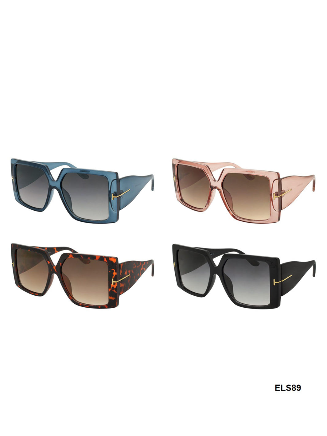 WOMEN'S ELLURE SHADES FASHION ASSORTED COLORS SUNGLASSES