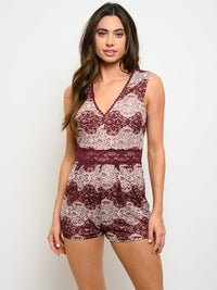 WOMEN'S V-NECK SLEEVELESS ROMPER