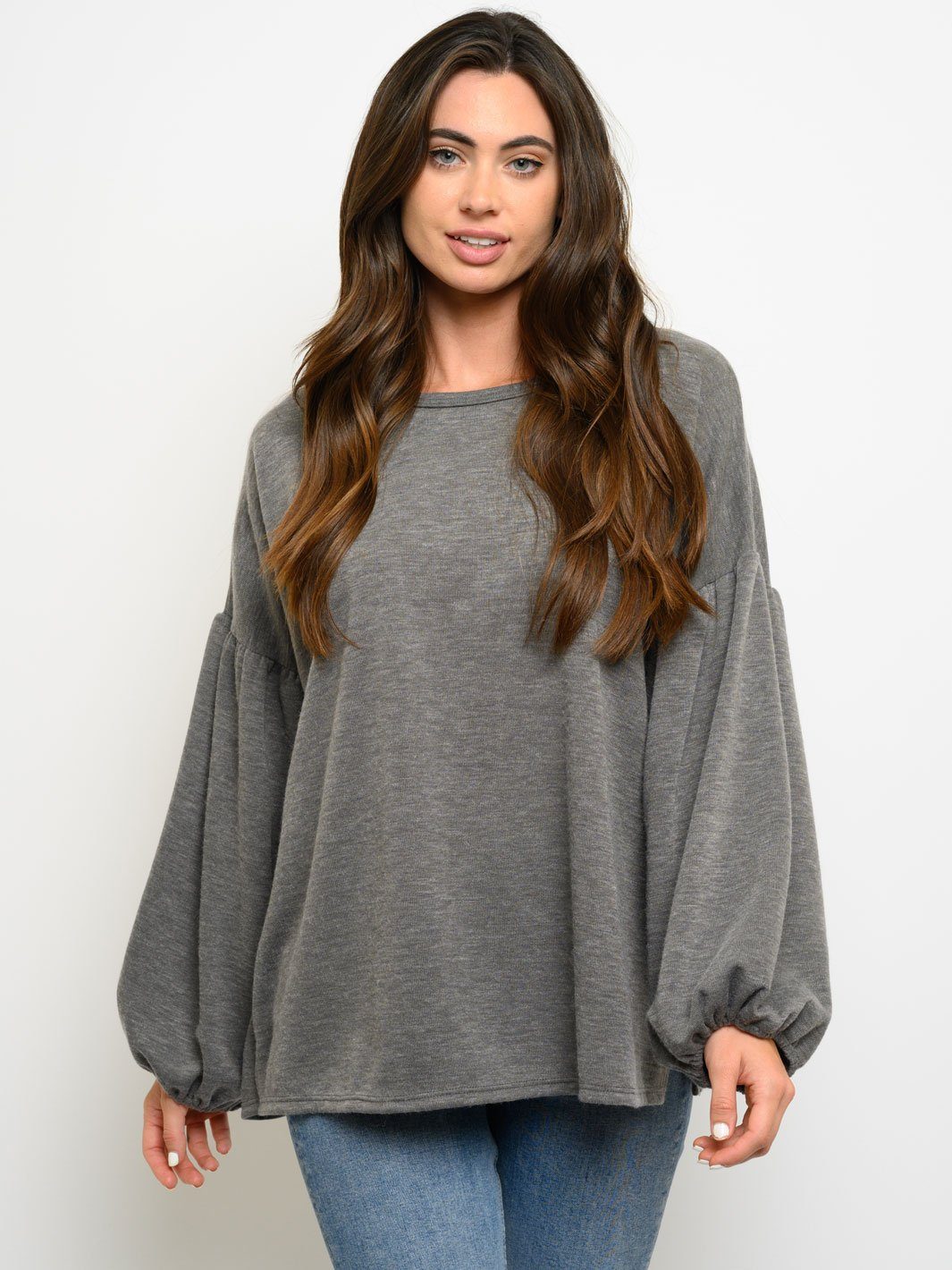 WOMEN'S PUFF LONG SLEEVE TOP
