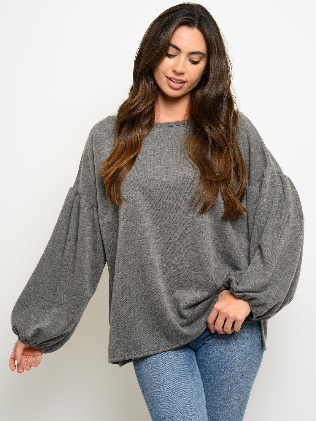 WOMEN'S PUFF LONG SLEEVE TOP