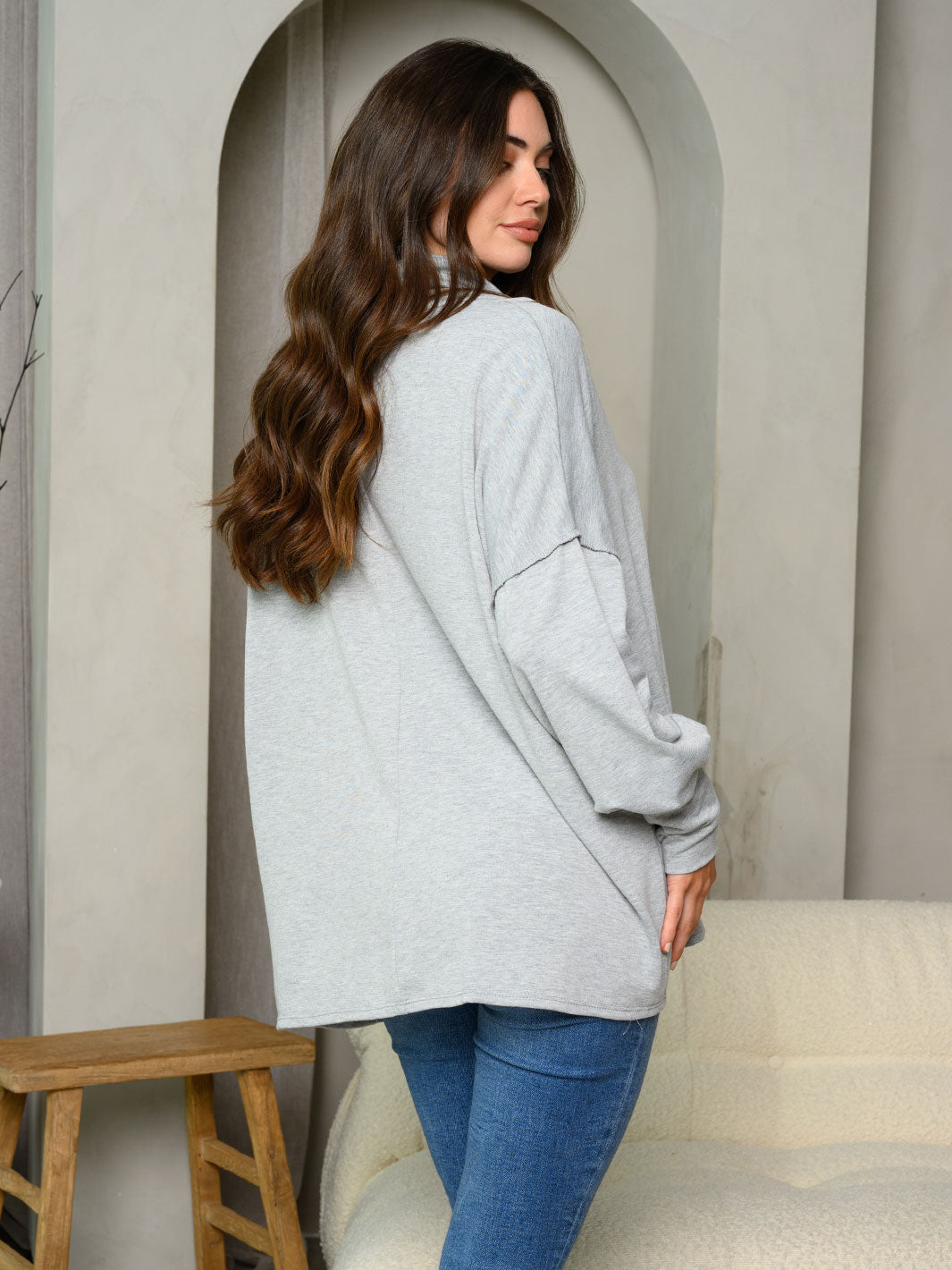 WOMEN'S LONG SLEEVE TURTLE NECK TUNIC TOP