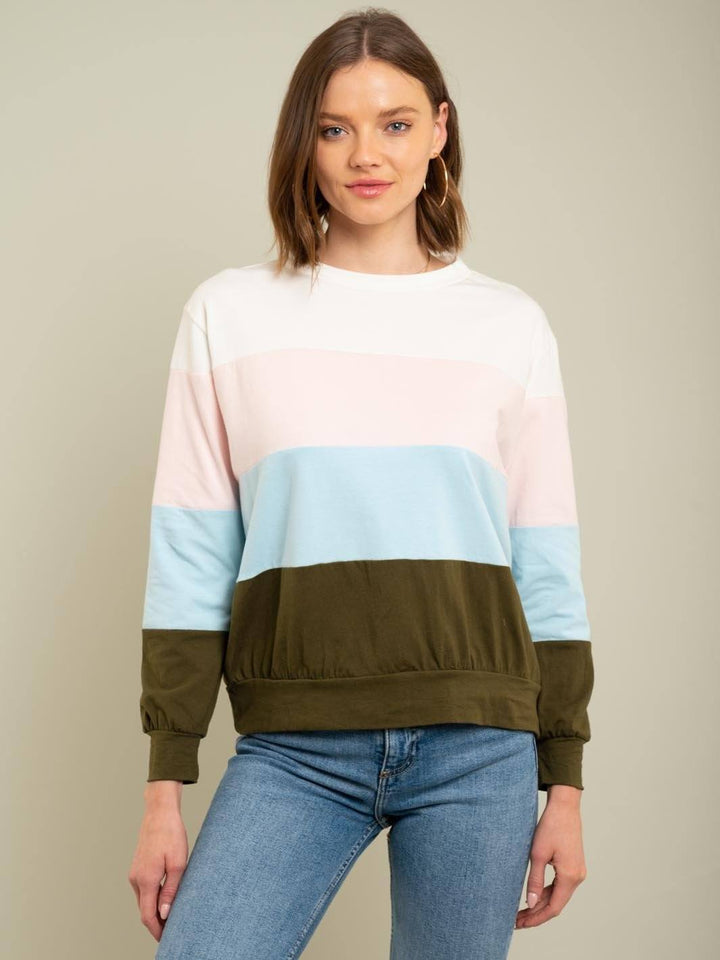 WOMEN'S COLOR BLOCK TOP