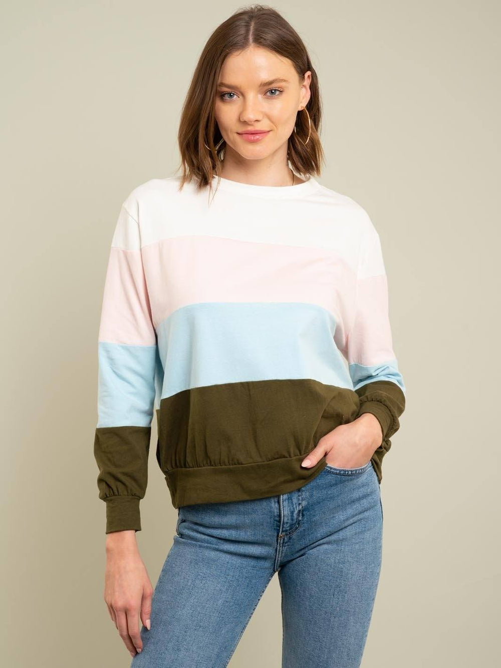WOMEN'S COLOR BLOCK TOP