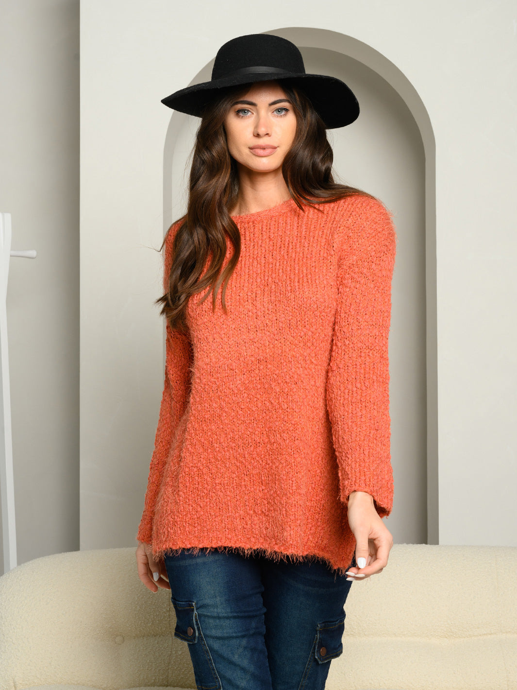 WOMEN'S LONG SLEEVE OVERSIZED SWEATER