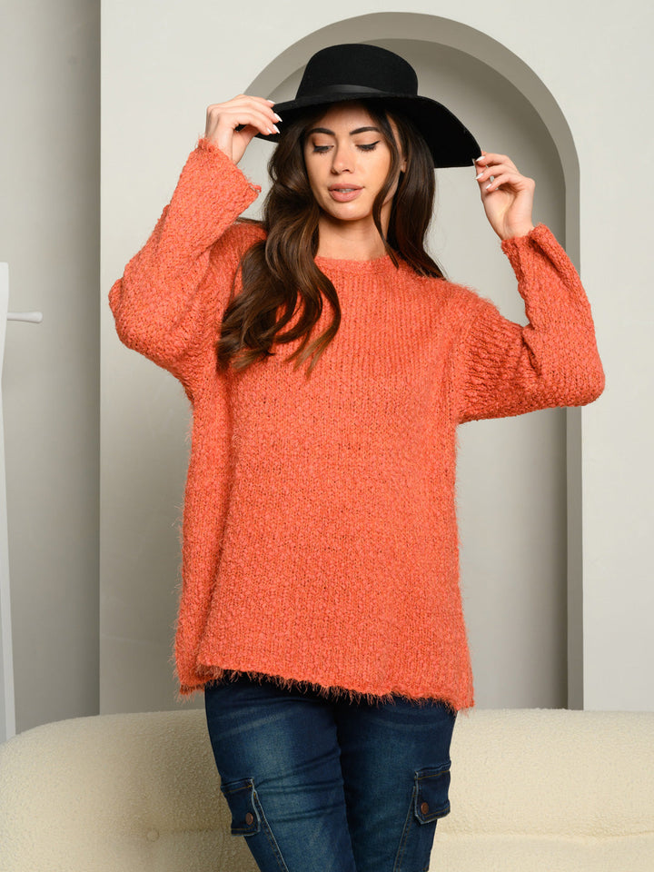 WOMEN'S LONG SLEEVE OVERSIZED SWEATER