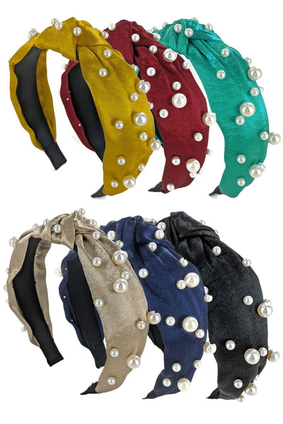 Multi Color Pearl Headbands