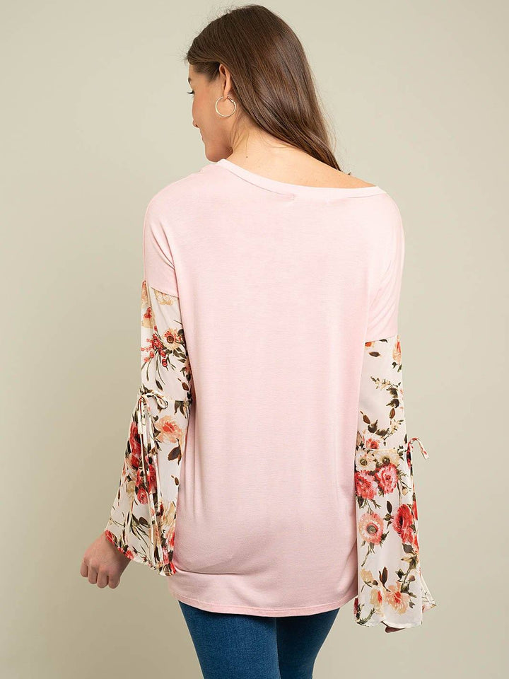 WOMEN'S BELL FLORAL SLEEVE TOP