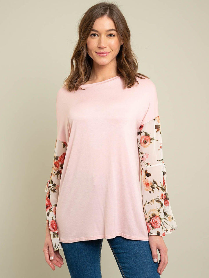 WOMEN'S BELL FLORAL SLEEVE TOP