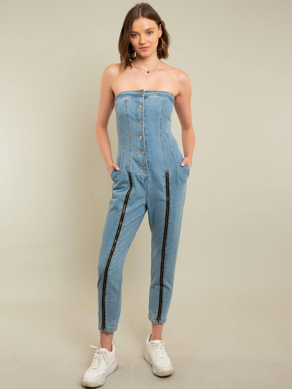WOMEN'S DENIM JUMPSUIT