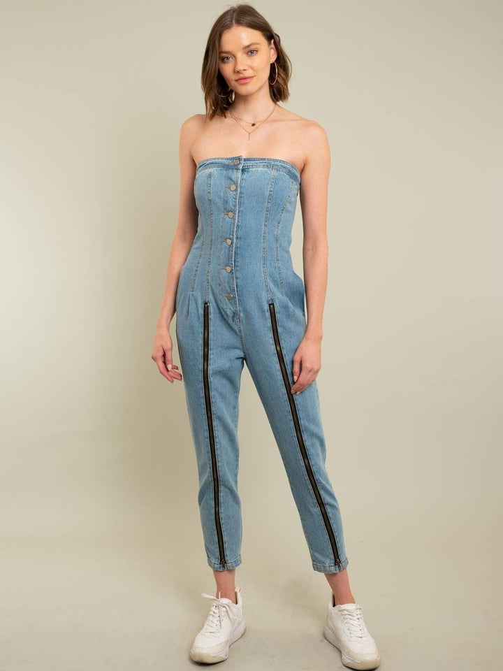 WOMEN'S DENIM JUMPSUIT