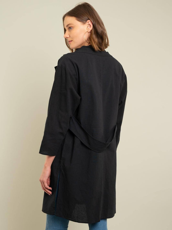 WOMEN'S LONG BASIC CARDIGAN