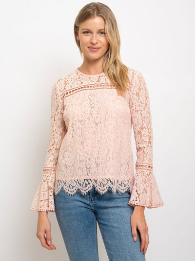 WOMEN'S ALL LACE LONG SLEEVE TOP