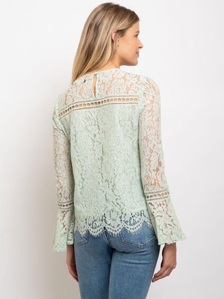 WOMEN'S ALL LACE LONG SLEEVE TOP