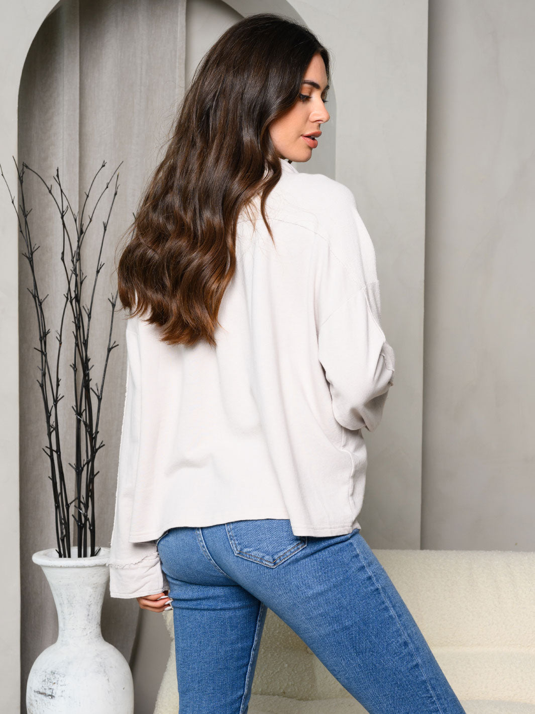 WOMEN'S LONG SLEEVE MINERAL WASHED BUTTON UP JACKET