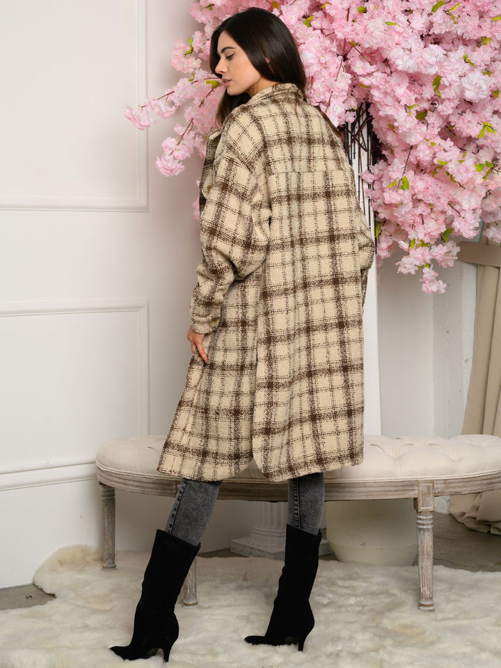 WOMEN'S WOOL PLAID JACKET