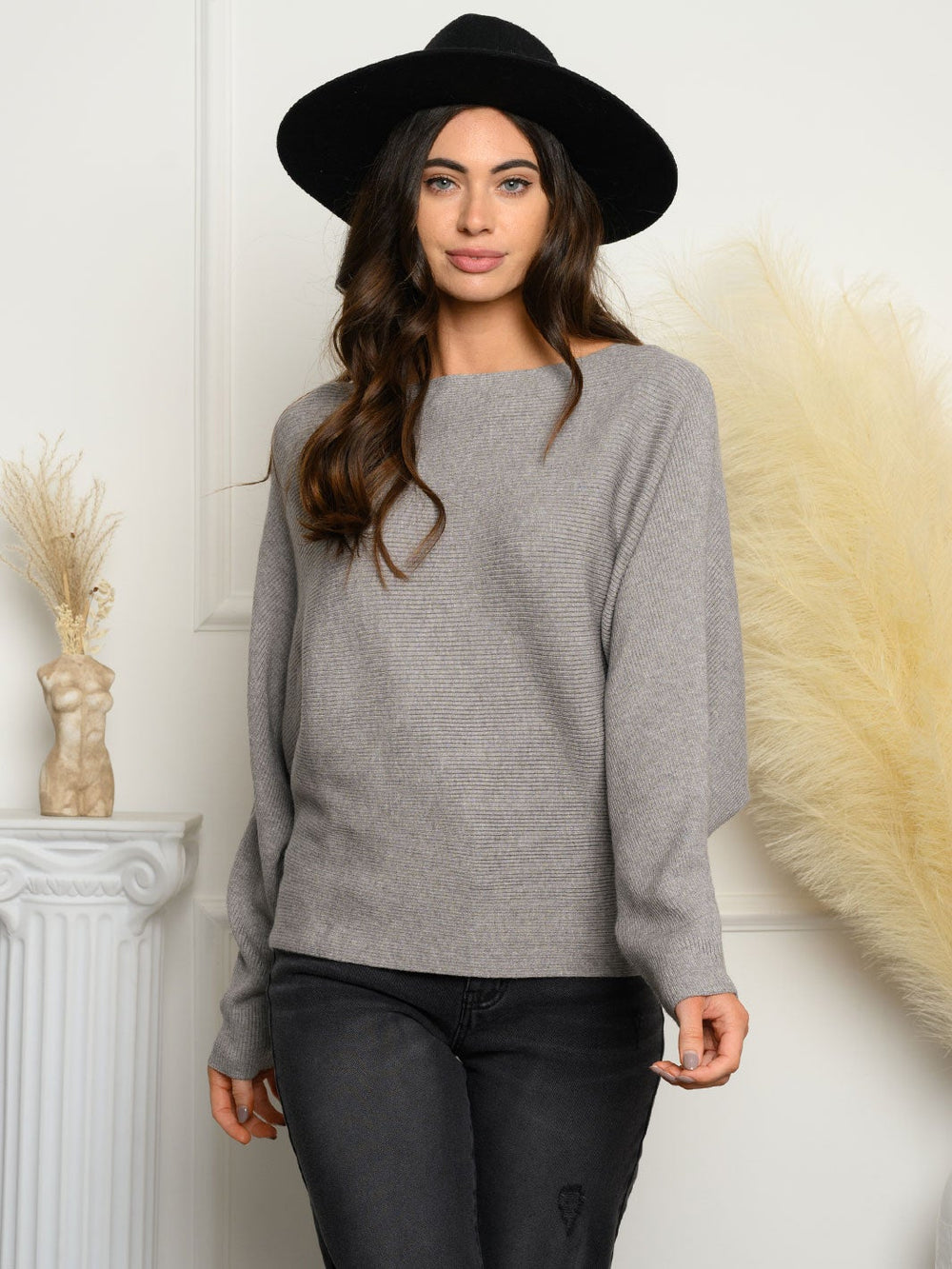 WOMEN'S LONG SLEEVE LOOSE FIT TOP