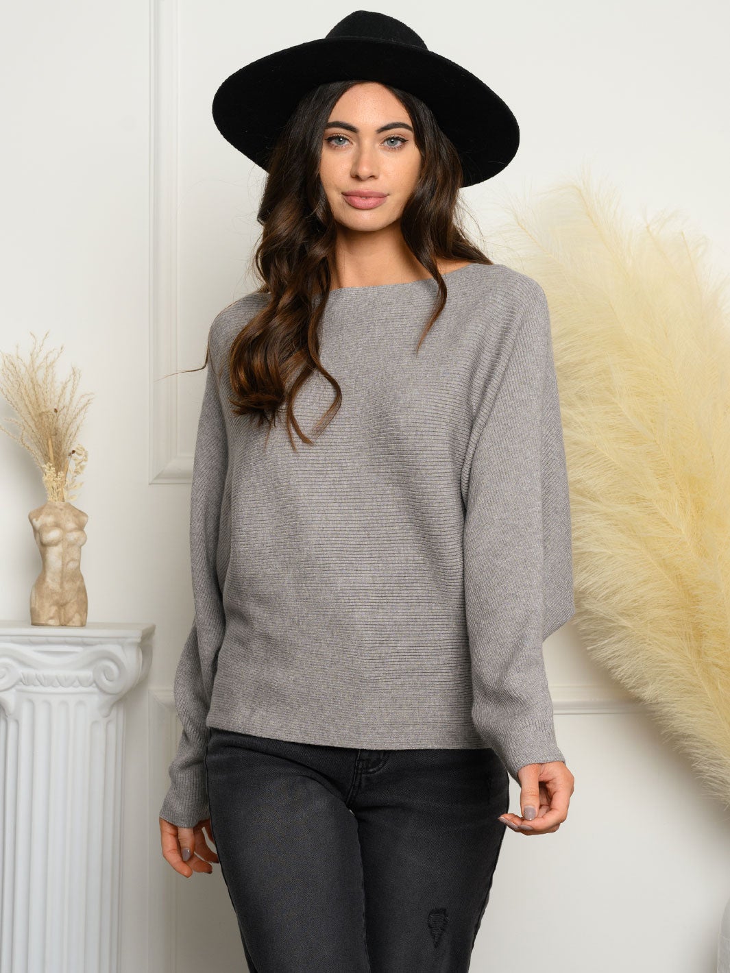 WOMEN'S LONG SLEEVE LOOSE FIT TOP