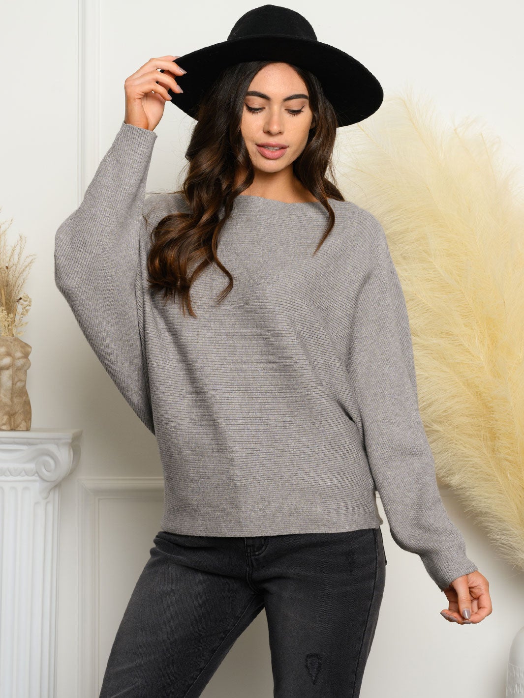 WOMEN'S LONG SLEEVE LOOSE FIT TOP