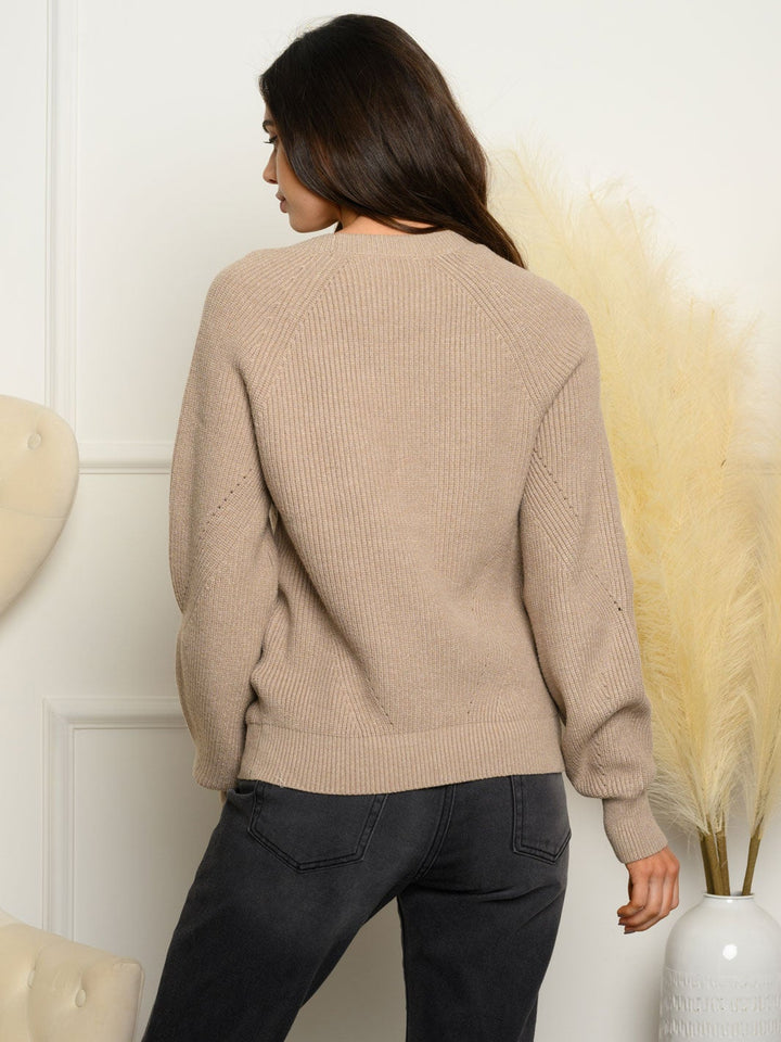 WOMEN'S BUTTON UP LONG SLEEVE CARDIGAN SWEATER