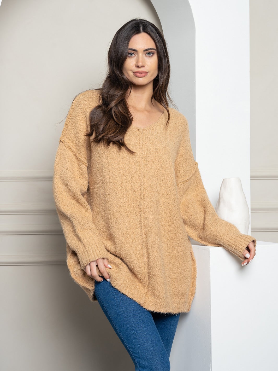 WOMEN'S OVERSIZED PULLOVER SWEATER