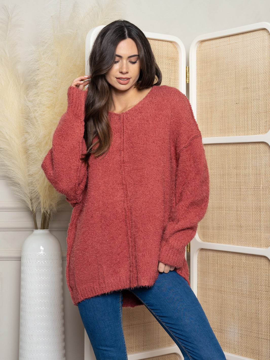 WOMEN'S OVERSIZED PULLOVER SWEATER